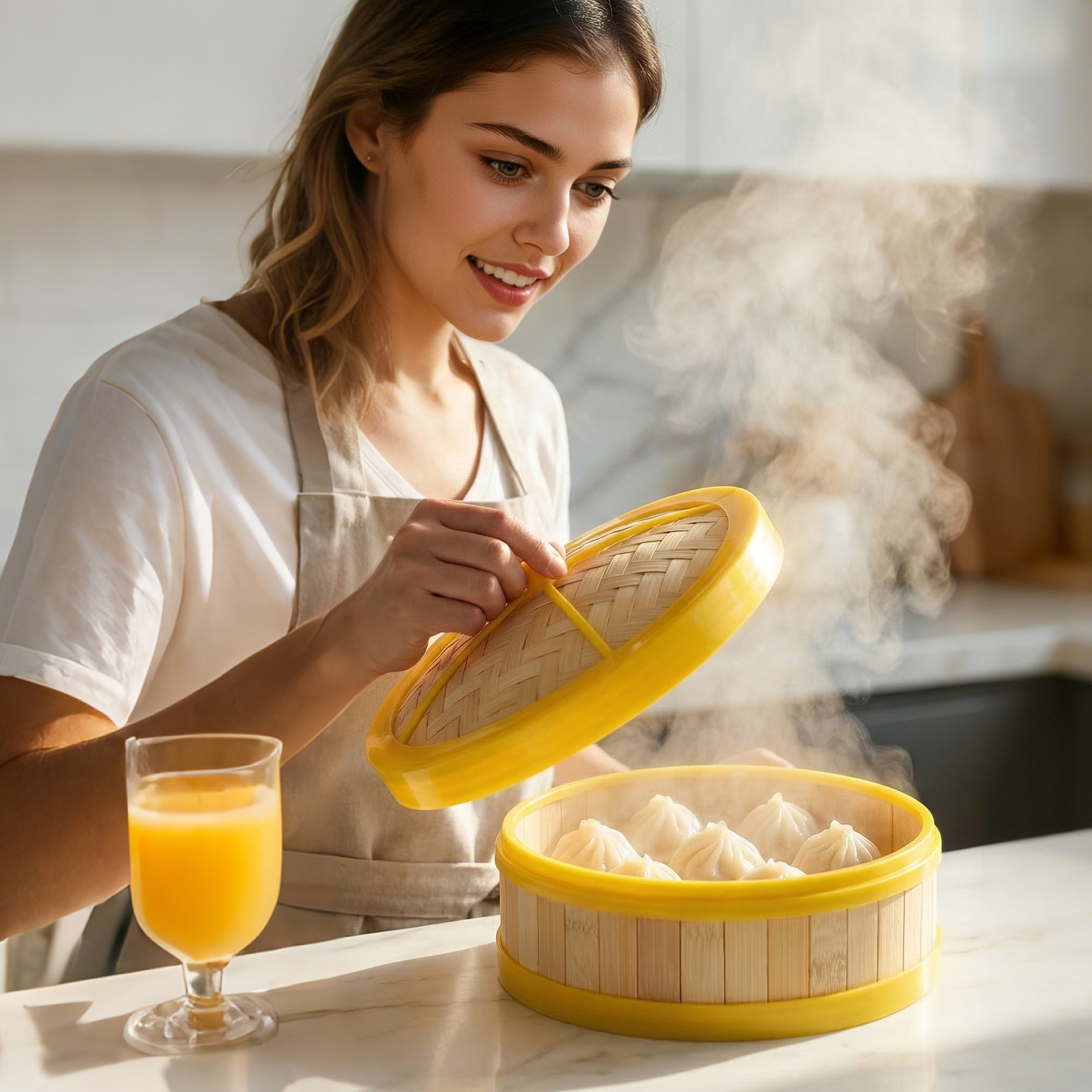 Dim Sum Basket - Набор бамбуковых пароварок: одноярусная корзина из