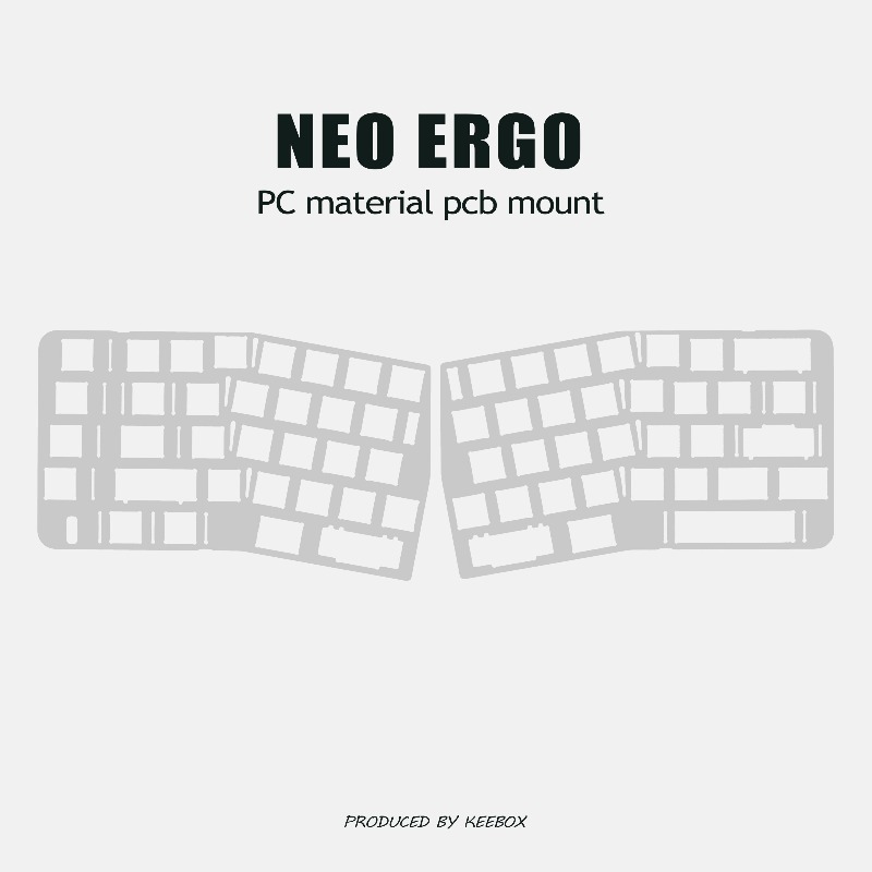 Crepe Pan Carbon - Позиционирующая пластина для клавиатуры Neo Ergo,