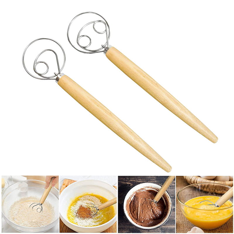 Danish Pancake Pan - Большой ручной датский венчик для теста,