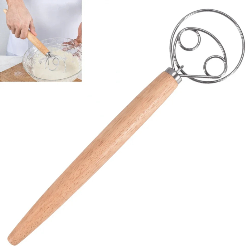 Danish Pancake Pan - Большой ручной датский венчик для теста,