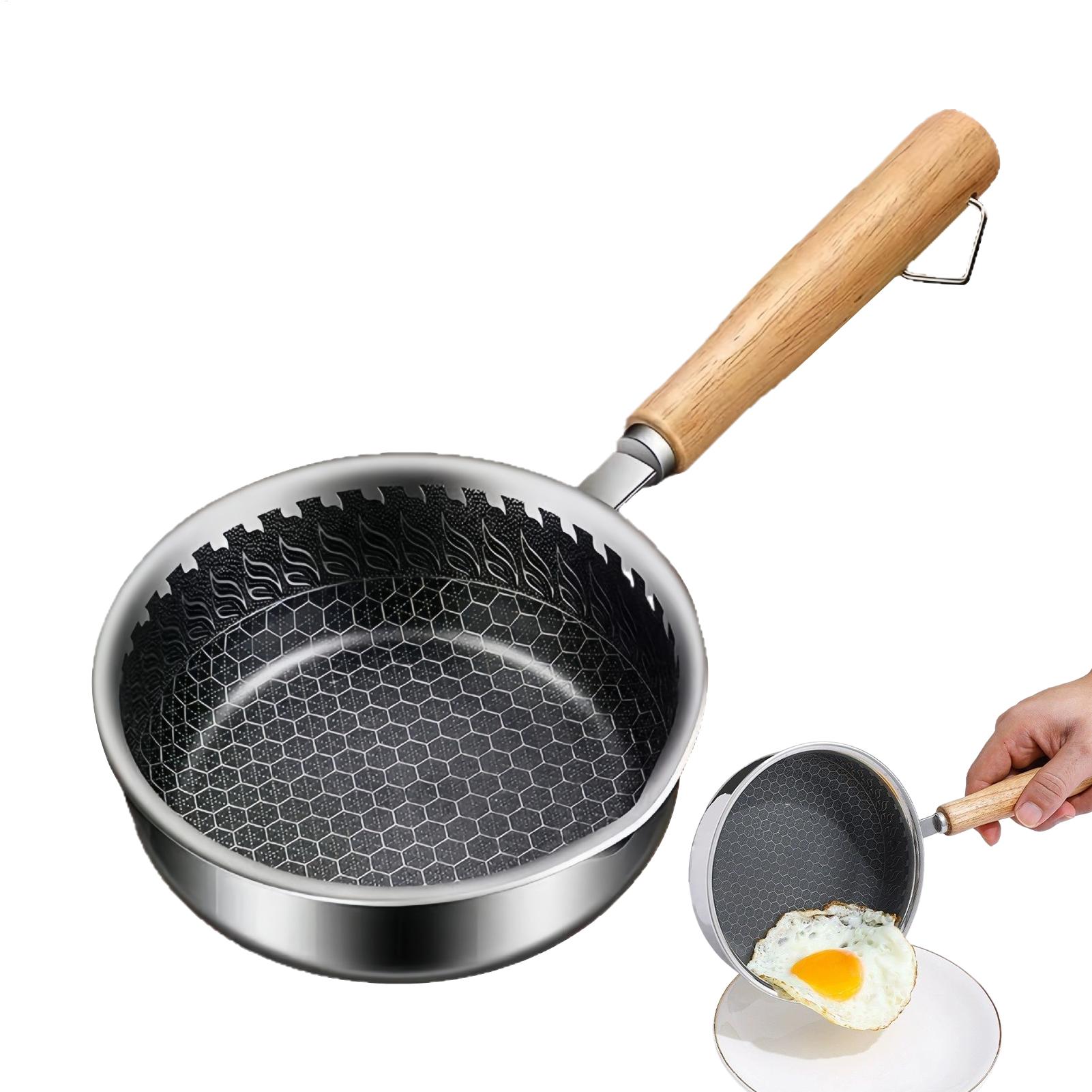 Egg Waffle Pan - Мини-сковорода с антипригарным покрытием и деревянной