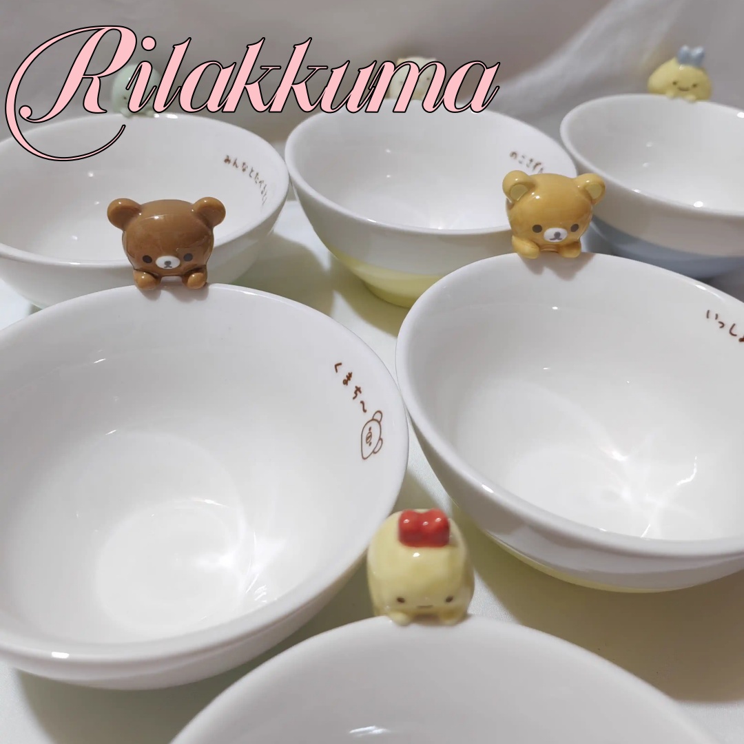 Dim Sum Basket - Rilakkuma мультяшная керамическая миска Kawaii 3d