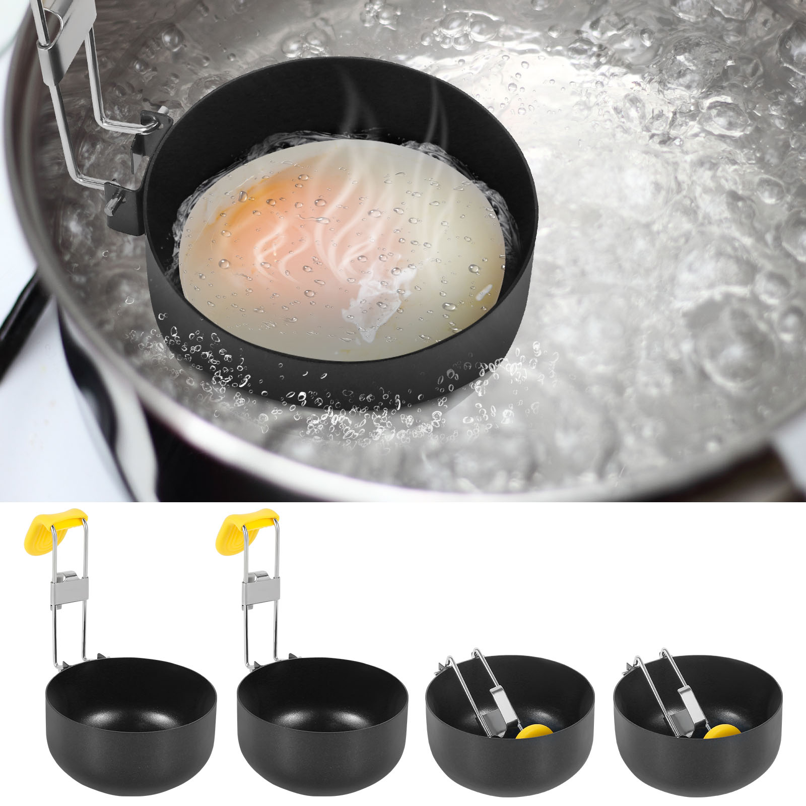 Mini Pancake Griddle - 4-паковое кольцо для яиц из нержавеющей