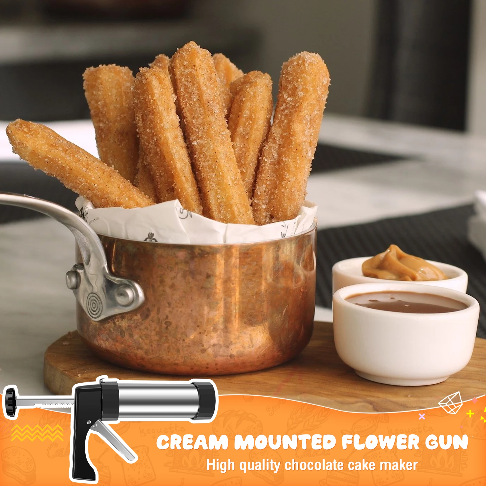 Машина для изготовления чурро, – обзор и цена Churros Maker Gun
